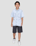 Nevada Basic Denim With Pocket Kemeja Koko Anak Laki-laki