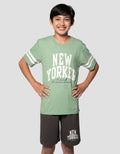 Nevada Knit Print New Yorker Pakaian Setelan Anak Laki-laki