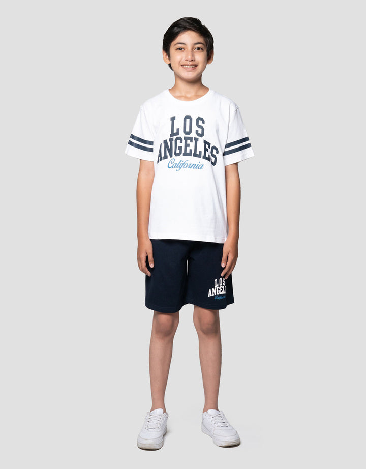 Nevada Knit Print Los Angeles Pakaian Setelan Anak Laki-laki