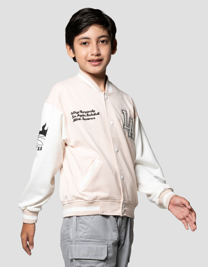 Nevada Knit Varsity With Embro La Jaket Anak Laki-laki