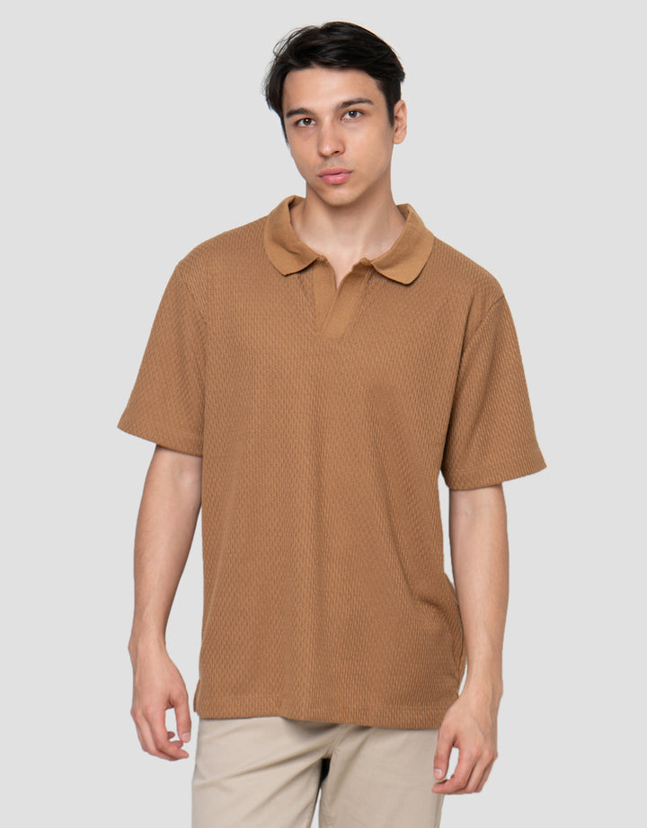 Cole Texture Jill Knit Vneck Smart Fit Kaos Polo Pria