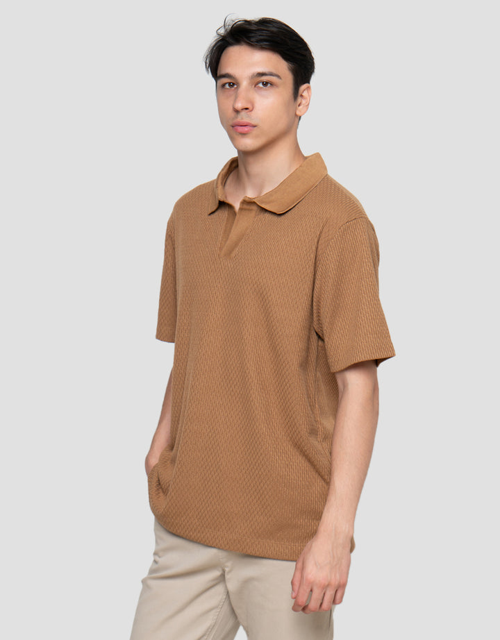 Cole Texture Jill Knit Vneck Smart Fit Kaos Polo Pria