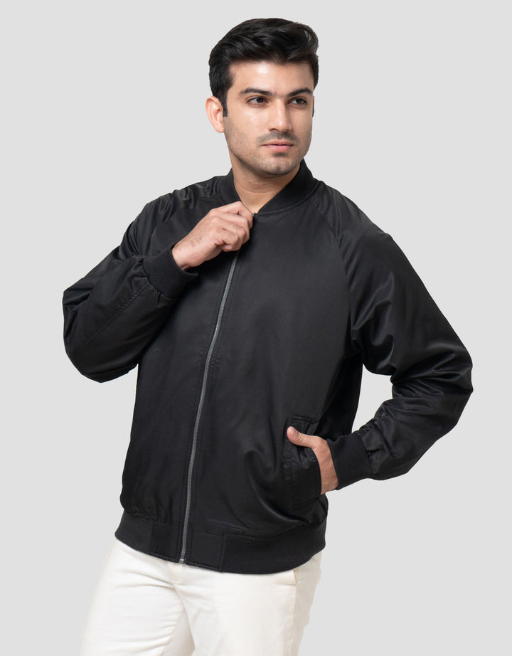Cole Micro Basic Bomber Snap Button Pocket Jaket Pria