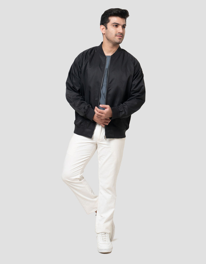 Cole Micro Basic Bomber Snap Button Pocket Jaket Pria