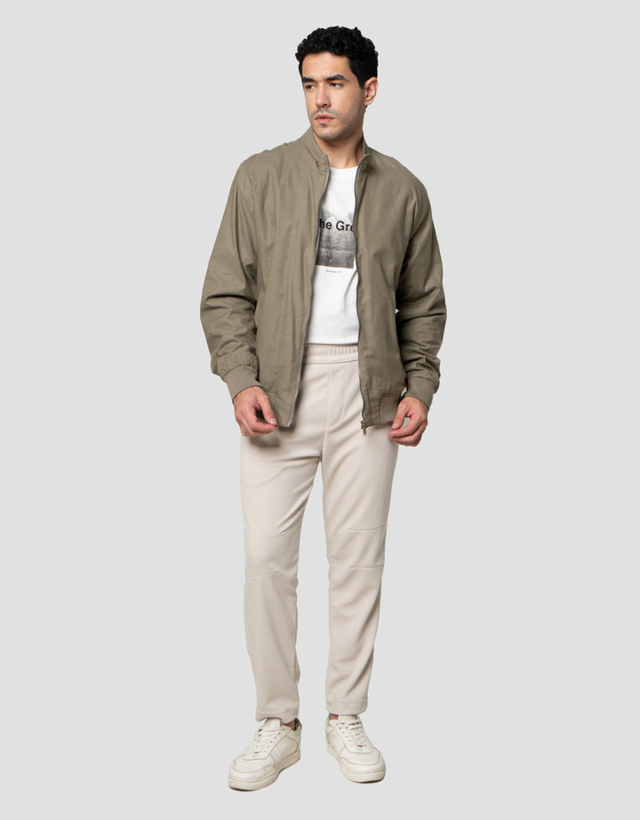 Cole Woven Linen Look Slub Jaket Pria