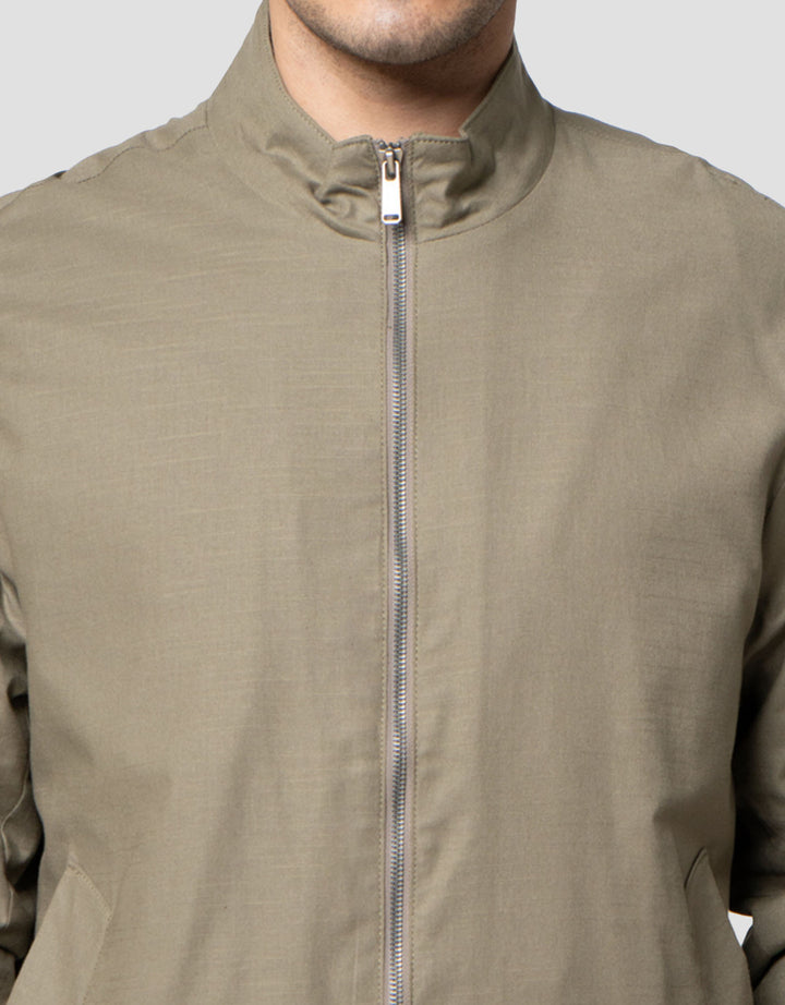 Cole Woven Linen Look Slub Jaket Pria