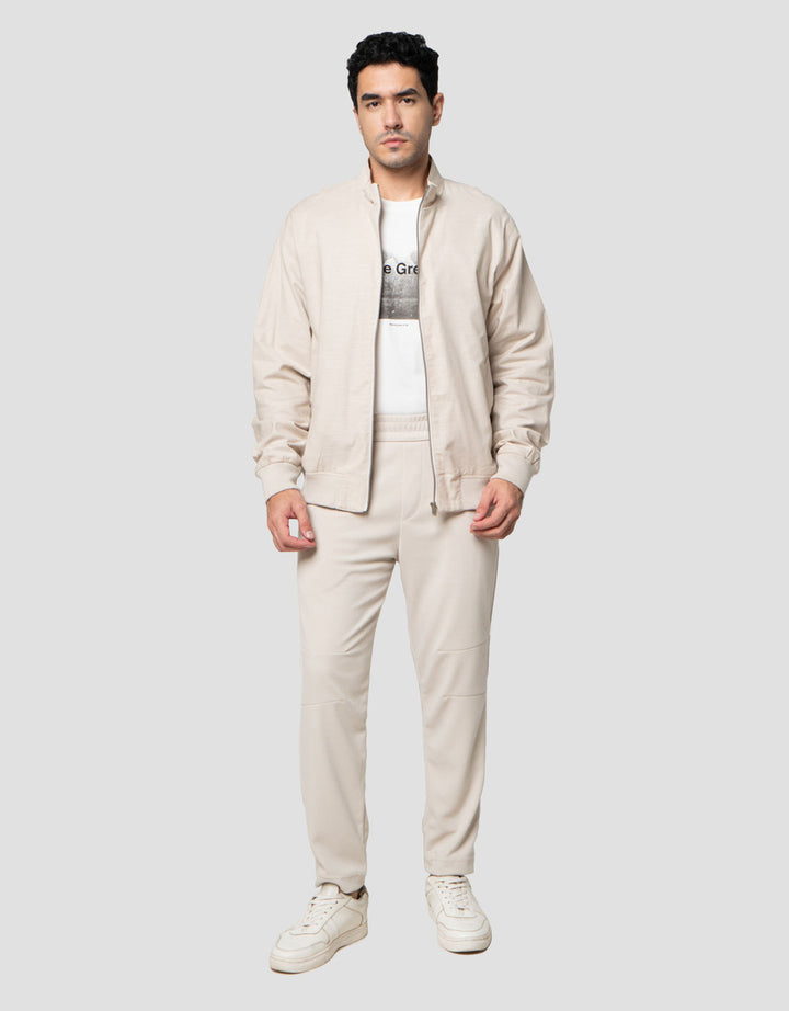 Cole Woven Linen Look Slub Jaket Pria