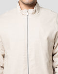 Cole Woven Linen Look Slub Jaket Pria