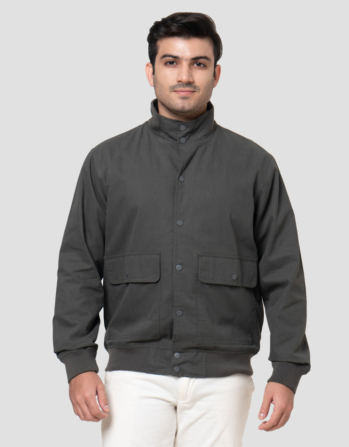 Cole Woven Herrinton Snap Button Jaket Pria