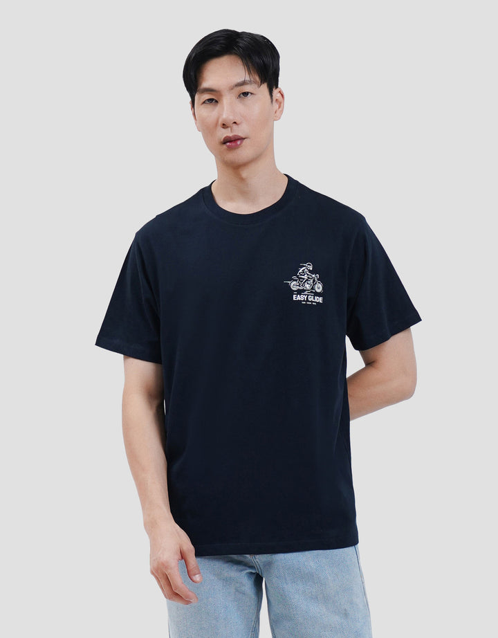 Aos Rockstar Riding-3 AJR2 Kaos Casual Pria