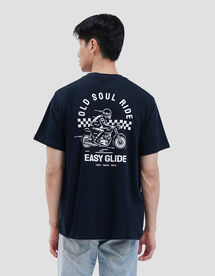 Aos Rockstar Riding-3 AJR2 Kaos Casual Pria