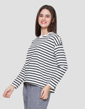 Connexion Drop Shldr Stripe Kaos Wanita