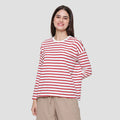 Connexion Drop Shldr Stripe Kaos Wanita