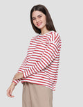 Connexion Drop Shldr Stripe Kaos Wanita