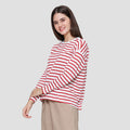 Connexion Drop Shldr Stripe Kaos Wanita