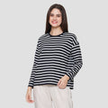 Connexion Drop Shldr Stripe Kaos Wanita