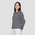 Connexion Drop Shldr Stripe Kaos Wanita