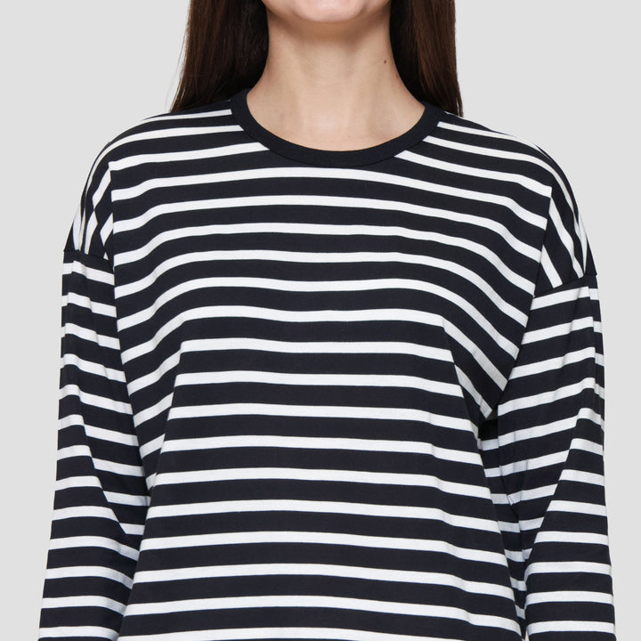 Connexion Drop Shldr Stripe Kaos Wanita