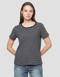 Connexion Rib Stripe Kaos Wanita
