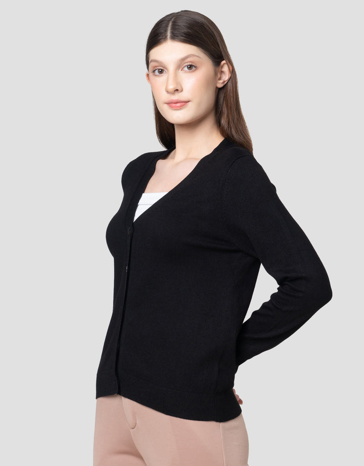 Connexion V Neck Rajut Cardigan Wanita