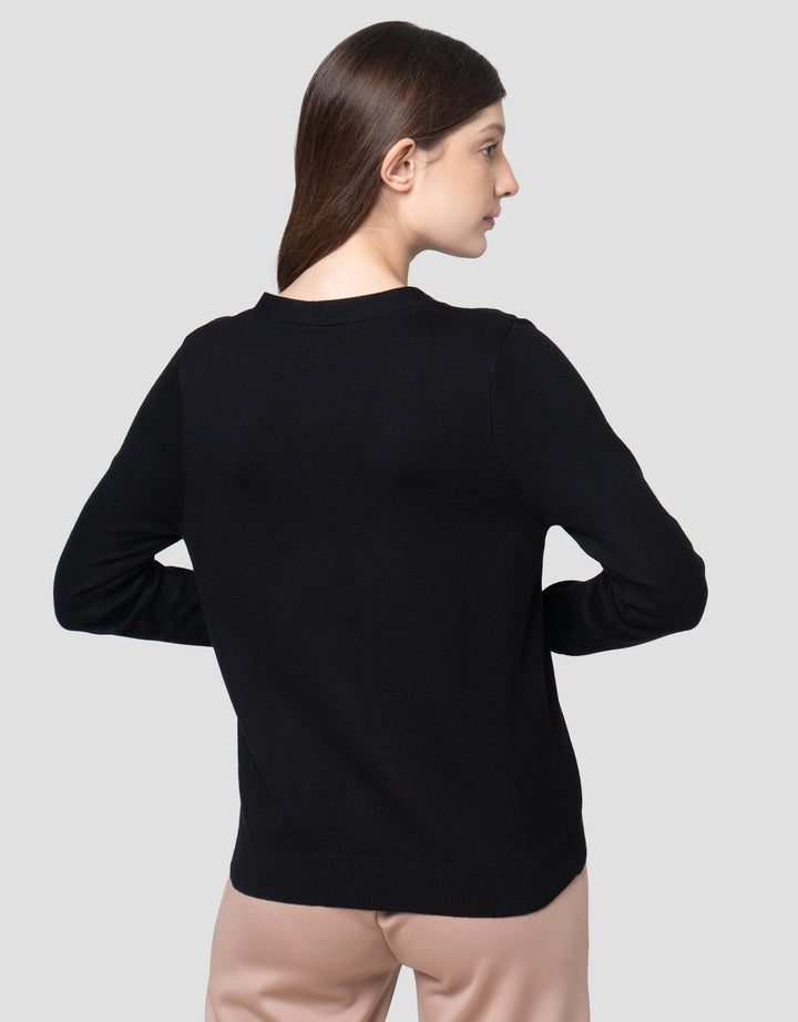 Connexion V Neck Rajut Cardigan Wanita