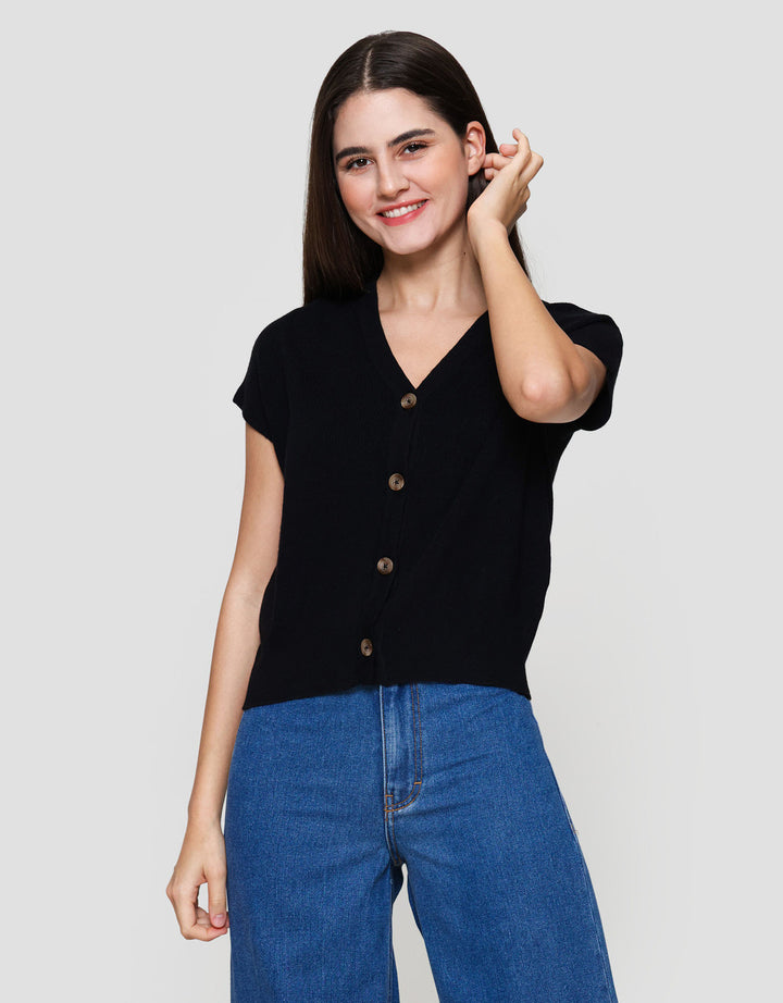 Connexion Rajut V Cardigan Wanita