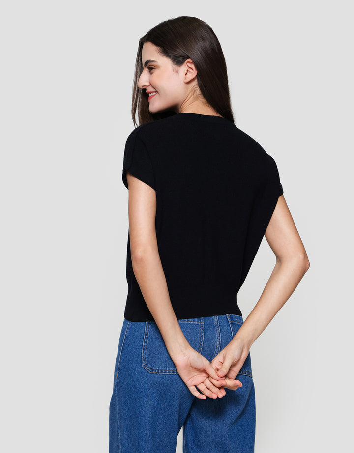 Connexion Rajut V Cardigan Wanita