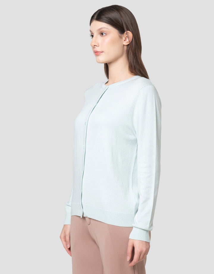 Connexion Round Neck Rajut Cardigan Wanita