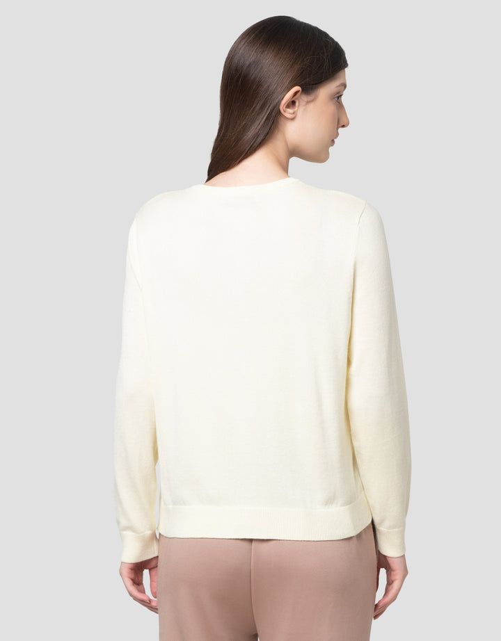 Connexion Round Neck Rajut Cardigan Wanita