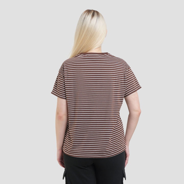 Connexion Stripe Kaos Wanita