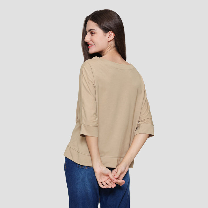 Connexion Mono Boatneck Kaos Wanita