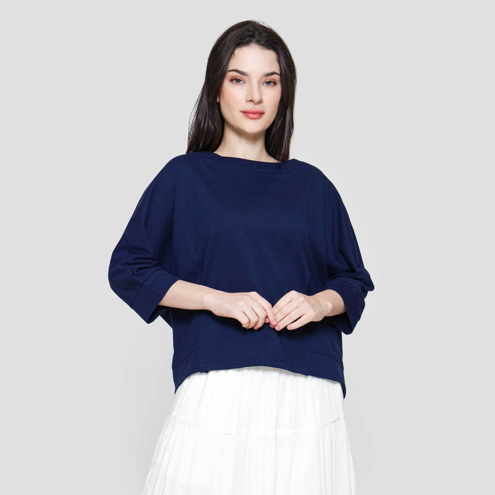 Connexion Mono Boatneck Kaos Wanita