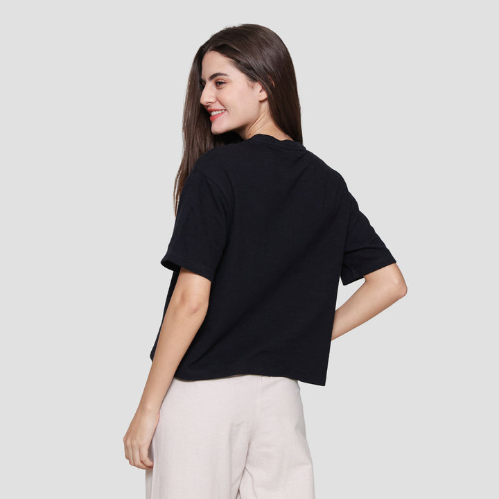 Connexion Boxy Slub Kaos Wanita