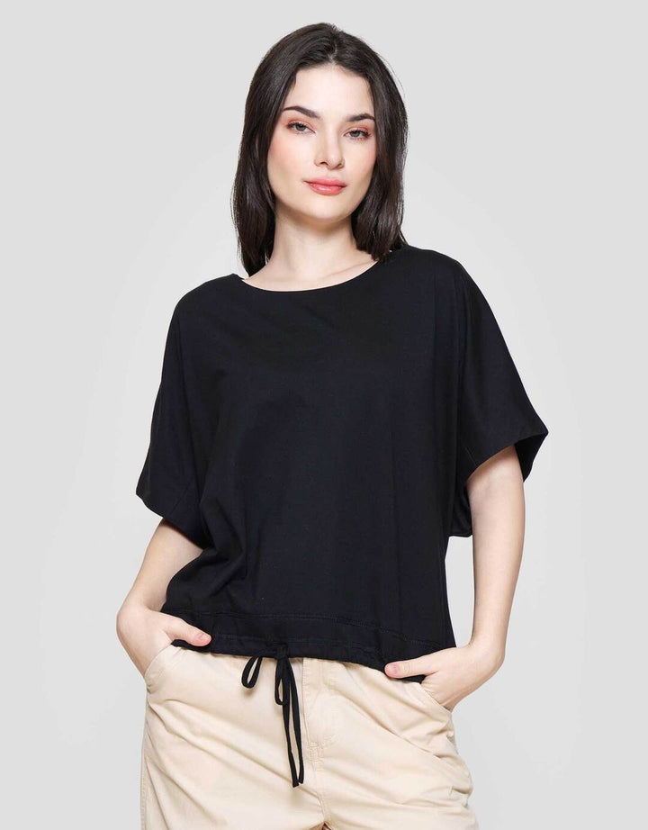 Connexion Drawstring Kaos Oversize Wanita