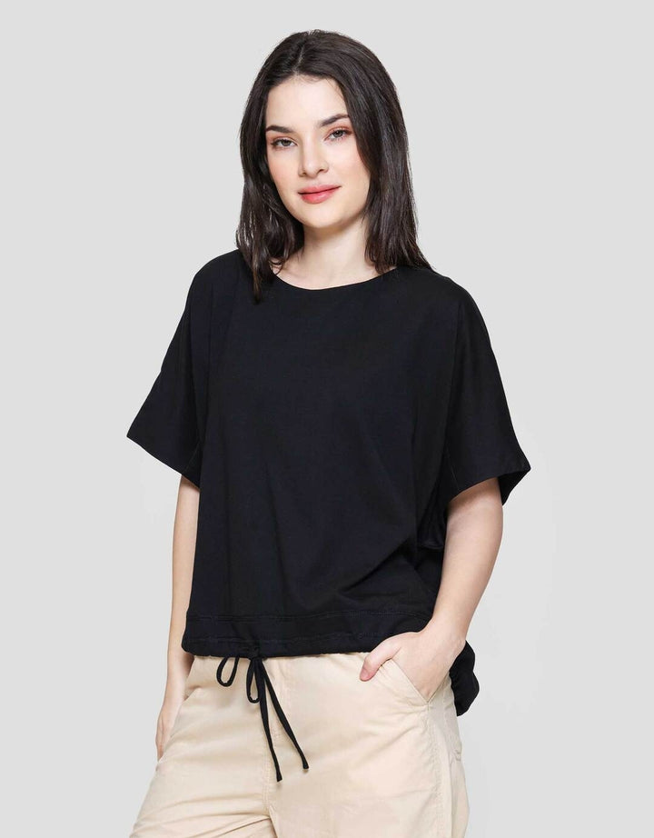 Connexion Drawstring Kaos Oversize Wanita