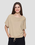 Connexion Drawstring Kaos Oversize Wanita