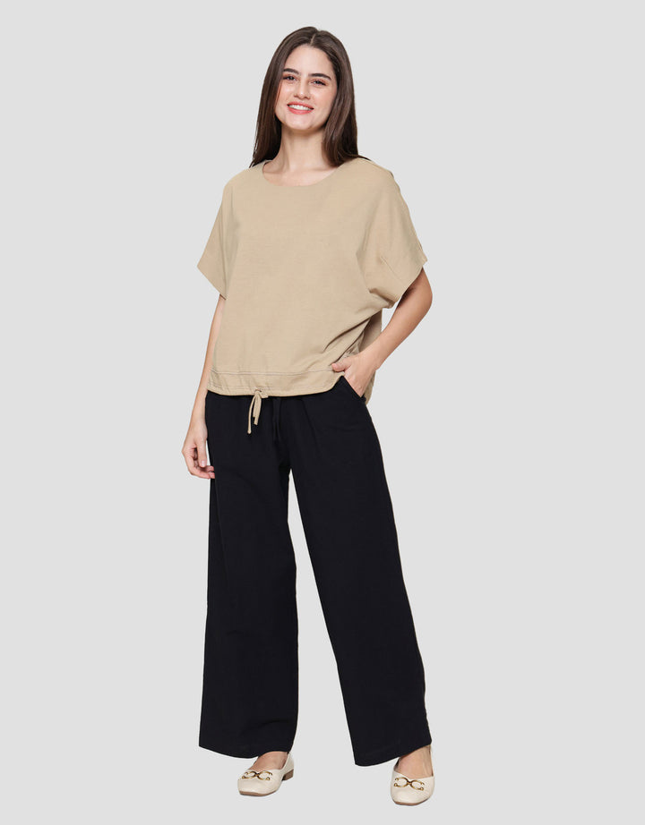 Connexion Drawstring Kaos Oversize Wanita