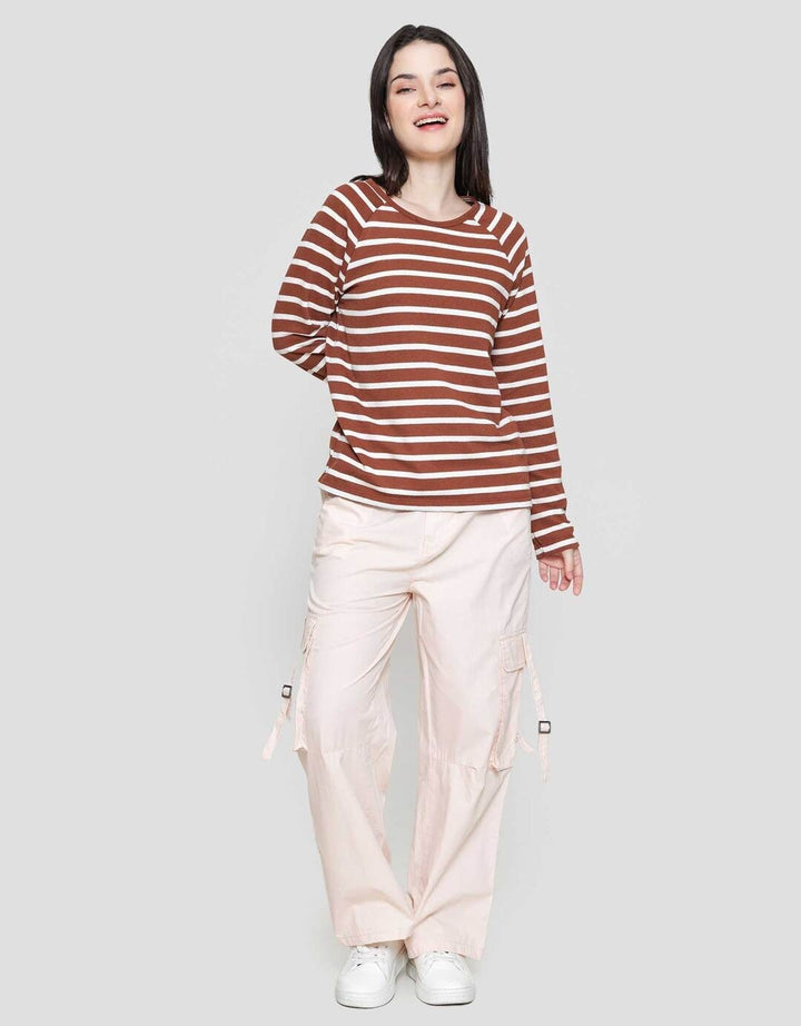 Connexion Raglan Garis Kaos Wanita