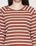 Connexion Raglan Garis Kaos Wanita