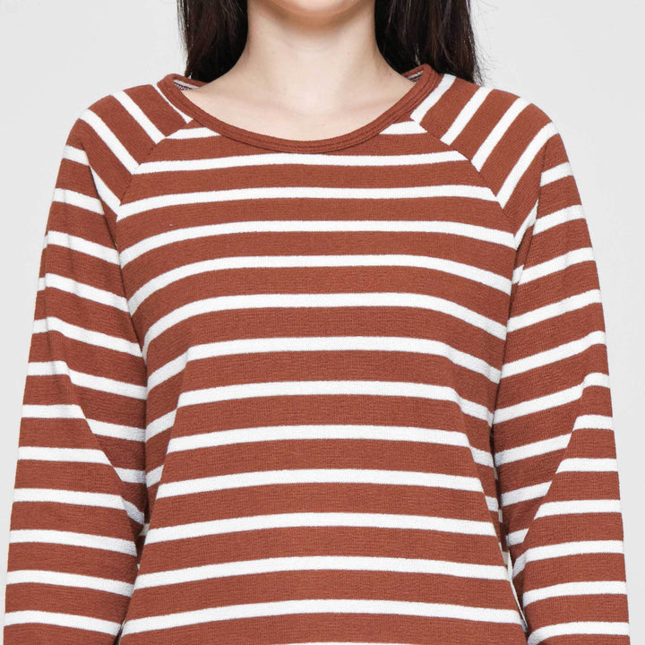 Connexion Raglan Garis Kaos Wanita