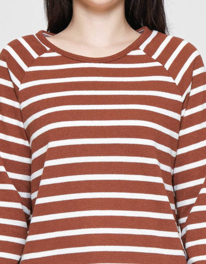 Connexion Raglan Garis Kaos Wanita