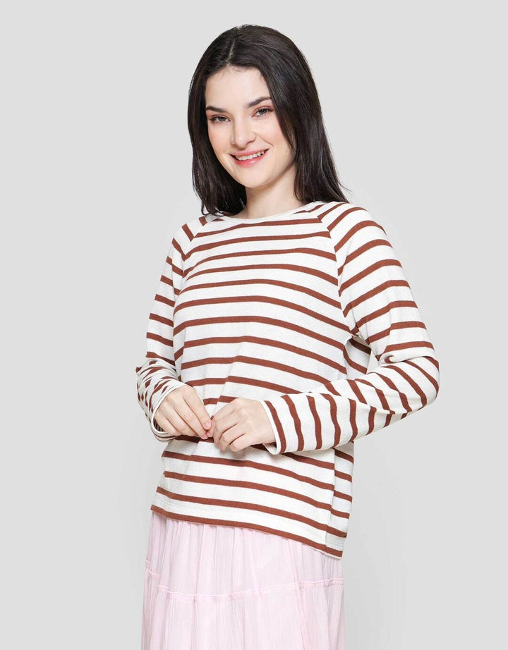 Connexion Raglan Garis Kaos Wanita