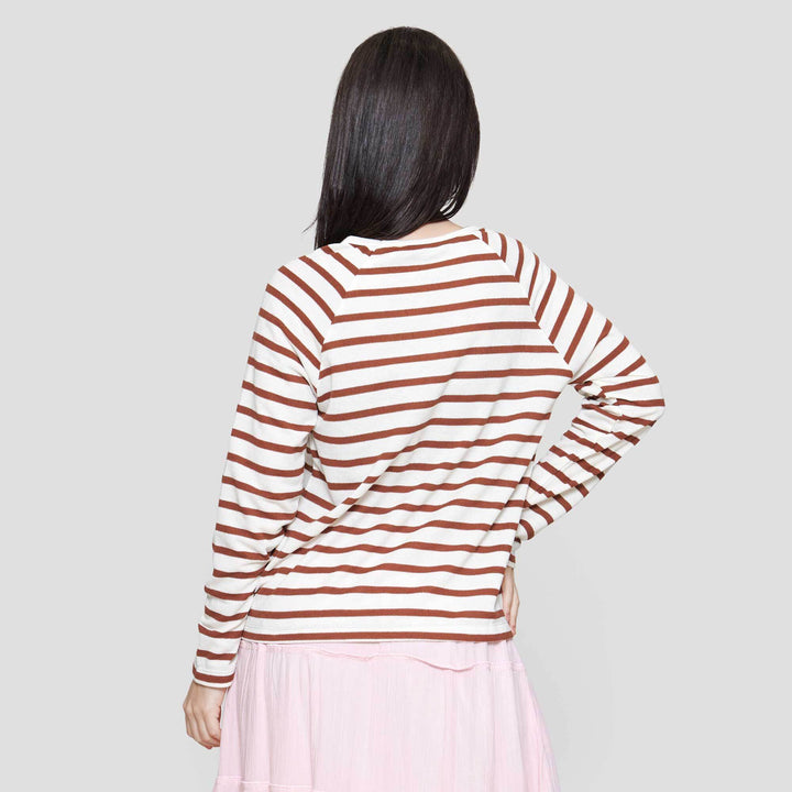 Connexion Raglan Garis Kaos Wanita