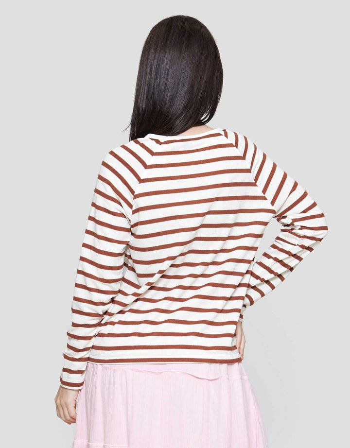 Connexion Raglan Garis Kaos Wanita