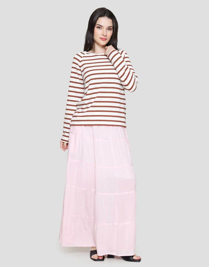 Connexion Raglan Garis Kaos Wanita