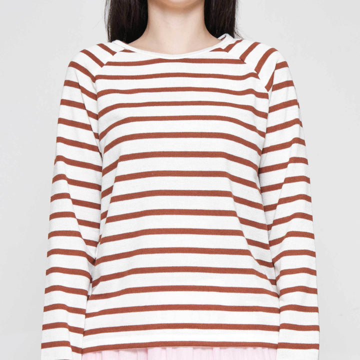 Connexion Raglan Garis Kaos Wanita