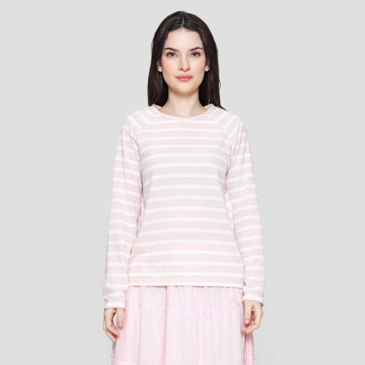 Connexion Raglan Garis Kaos Wanita