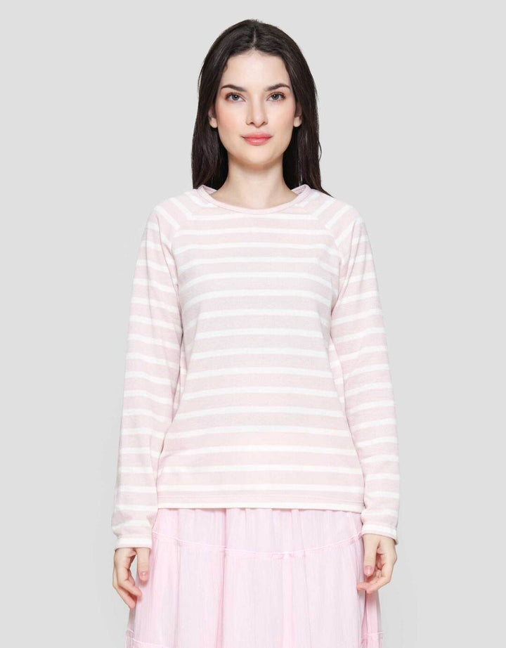 Connexion Raglan Garis Kaos Wanita