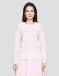 Connexion Raglan Garis Kaos Wanita