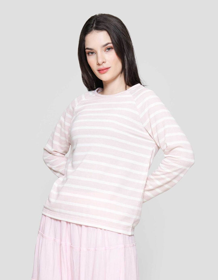 Connexion Raglan Garis Kaos Wanita